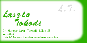 laszlo tokodi business card