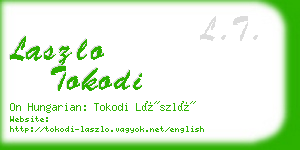 laszlo tokodi business card